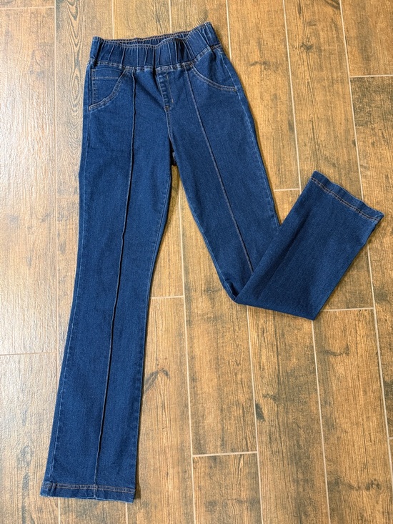 HUE Denim - HUE Dark Blue Straight Leg Stretch Jeans, size S